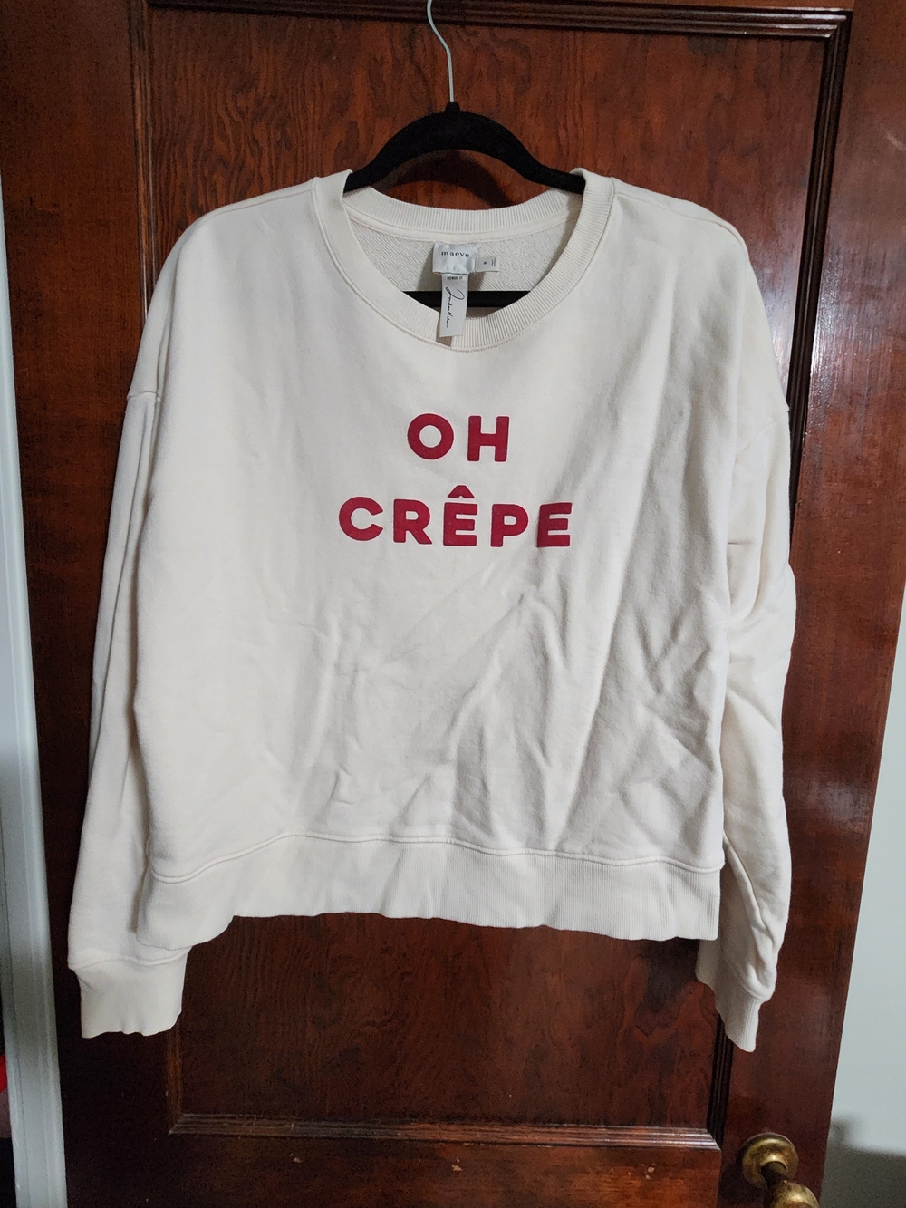 Anthropologie Maeve x Jordan Nickson "Oh Crêpe" Sweatshirt - Size M - NWOT